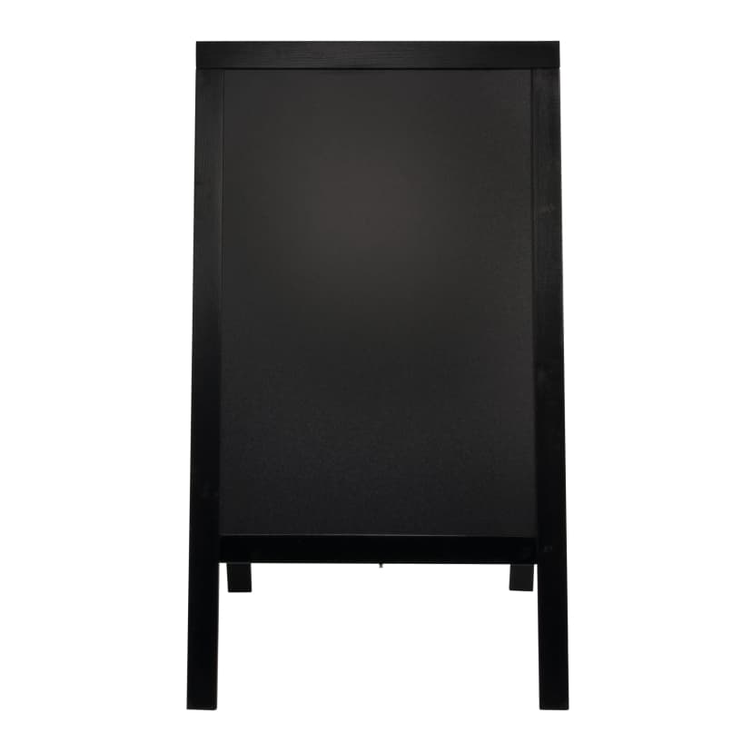 Securit® Panneau trottoir "Woody" - Noir - Bois finition pin laqué - 70x120cm
