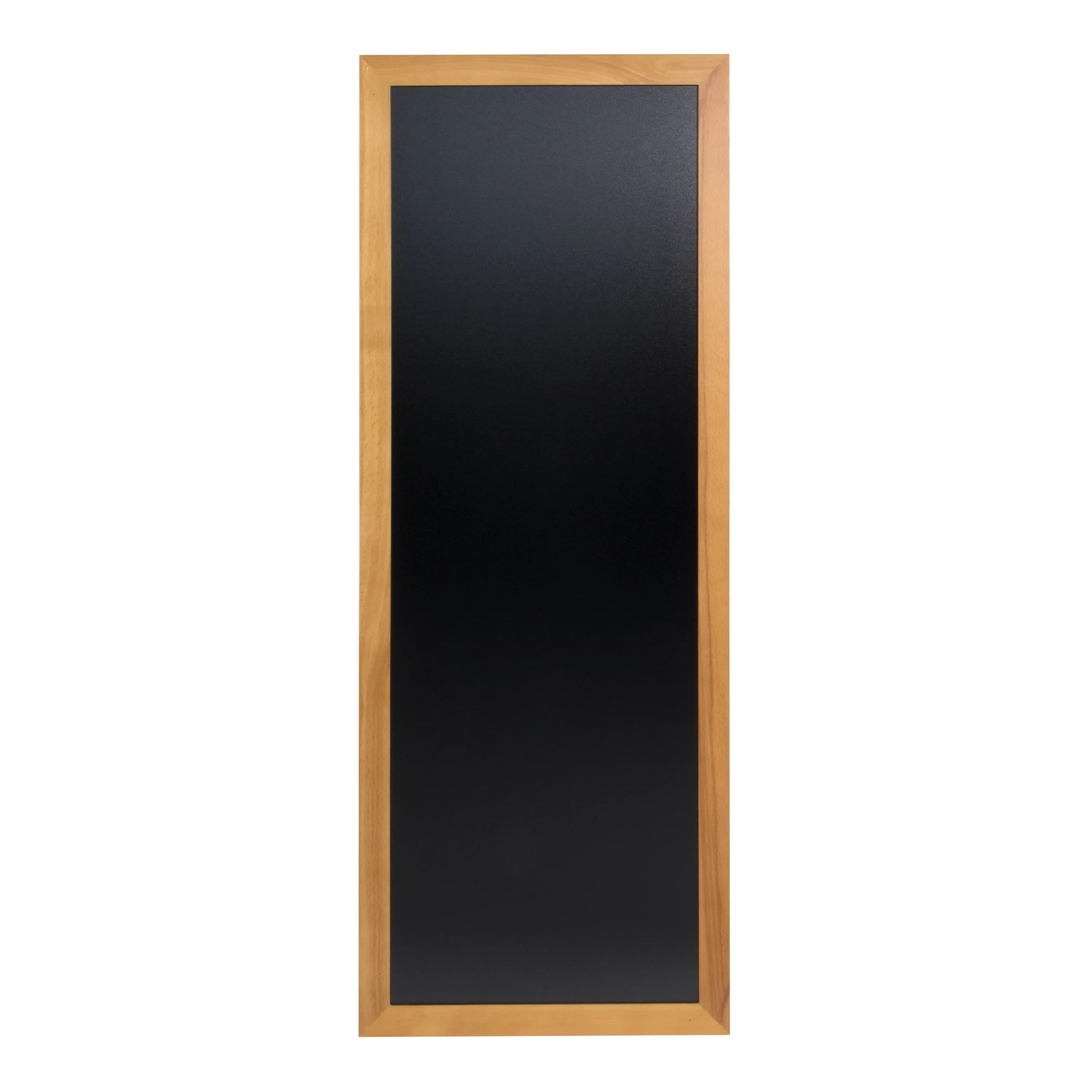 Securit® Ardoise murale "Long" - Bois finition teck laqué - Kit de montage inclus - 56x150cm