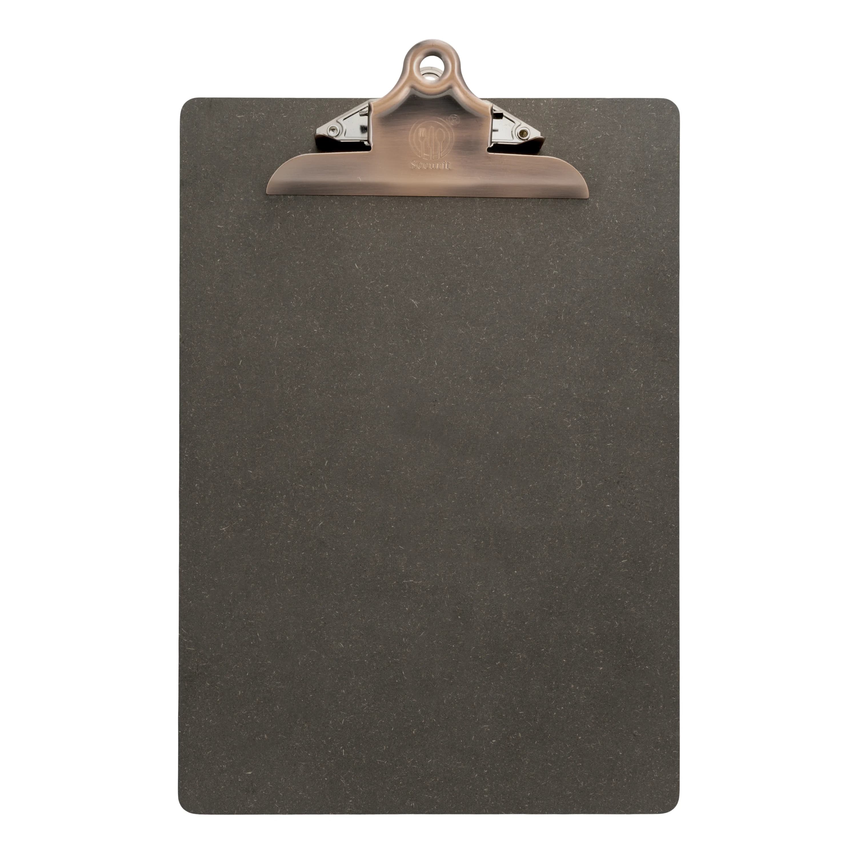 Securit® Protège-menu A4 avec pince en acier inoxydable - Marron