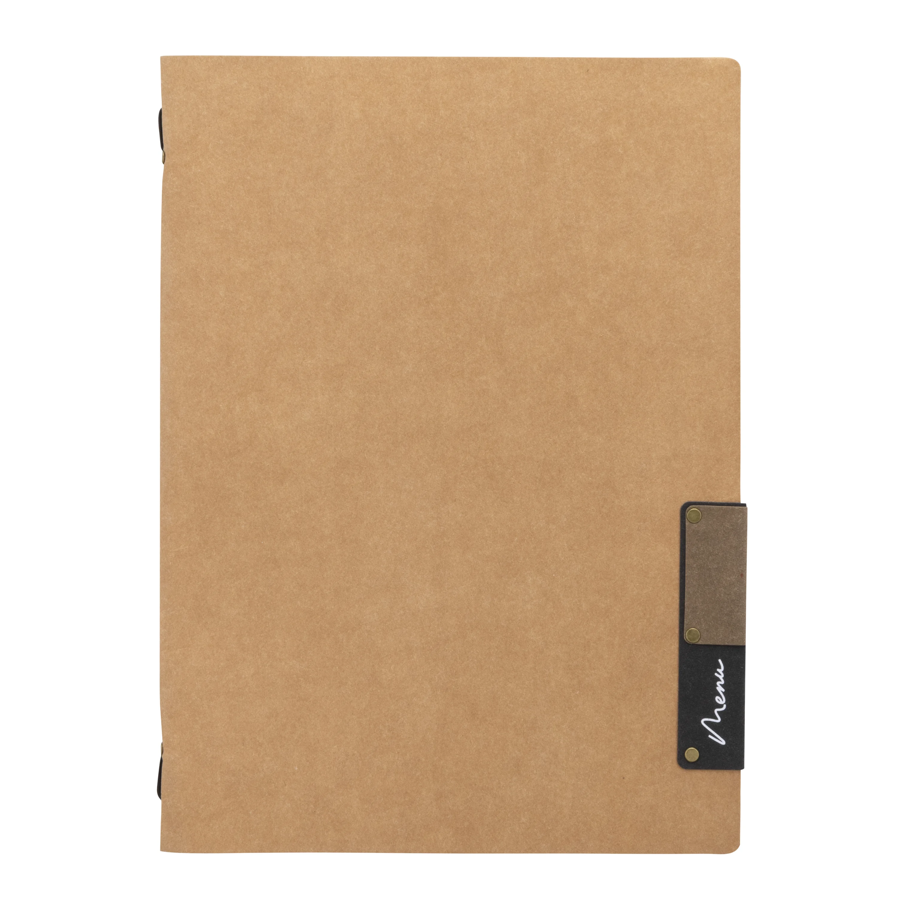 Securit® Protège-menu A4 "Nature" - Beige - Fibre naturelle - 4 vues