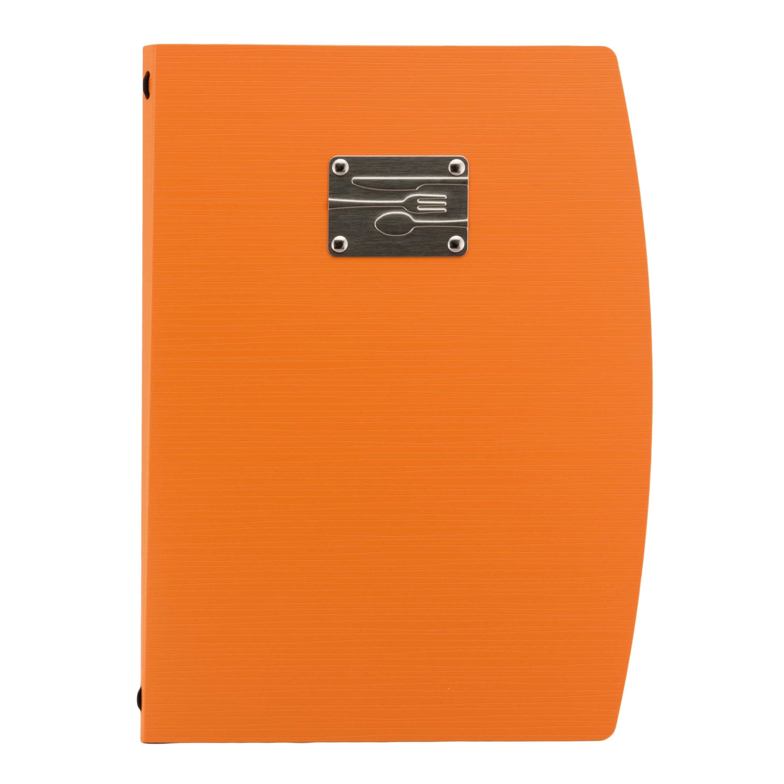 Securit® Protège-menu A4 "Rio" - Orange - Plaque avec couverts incluse - 4 vues