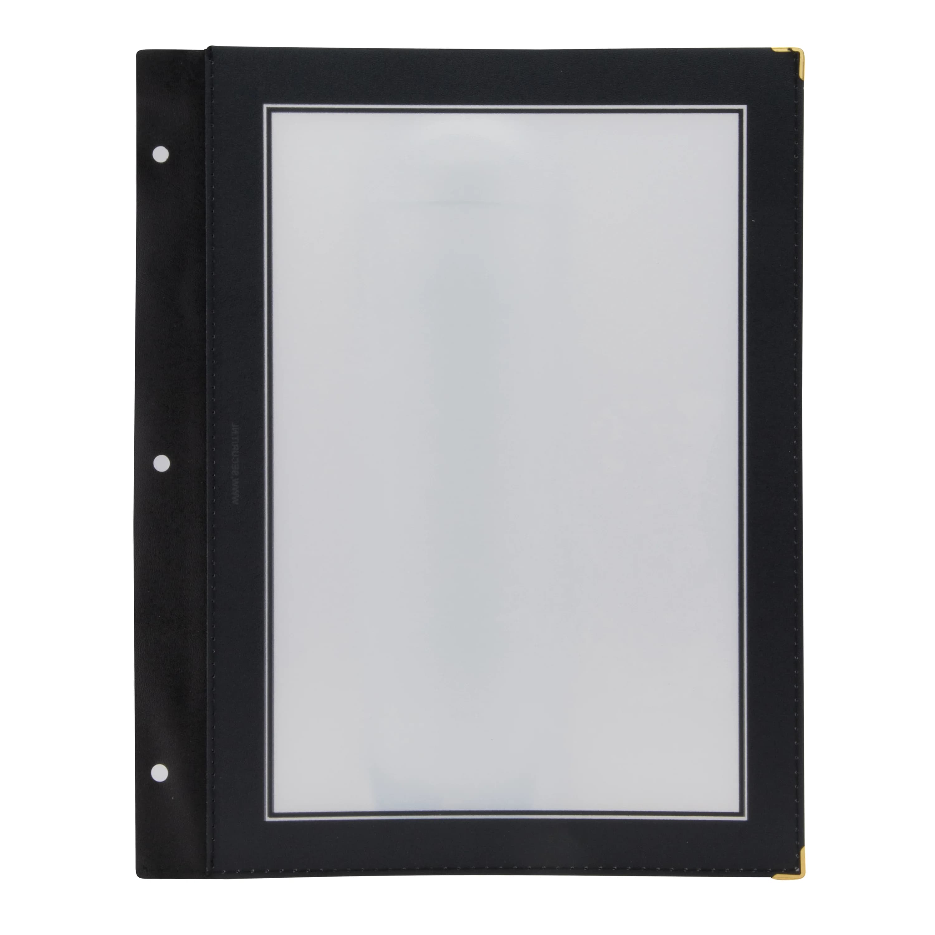 Securit® Lot de 5 Inserts pour Protège-menus A4 "Wood" - Noir - 2 vues