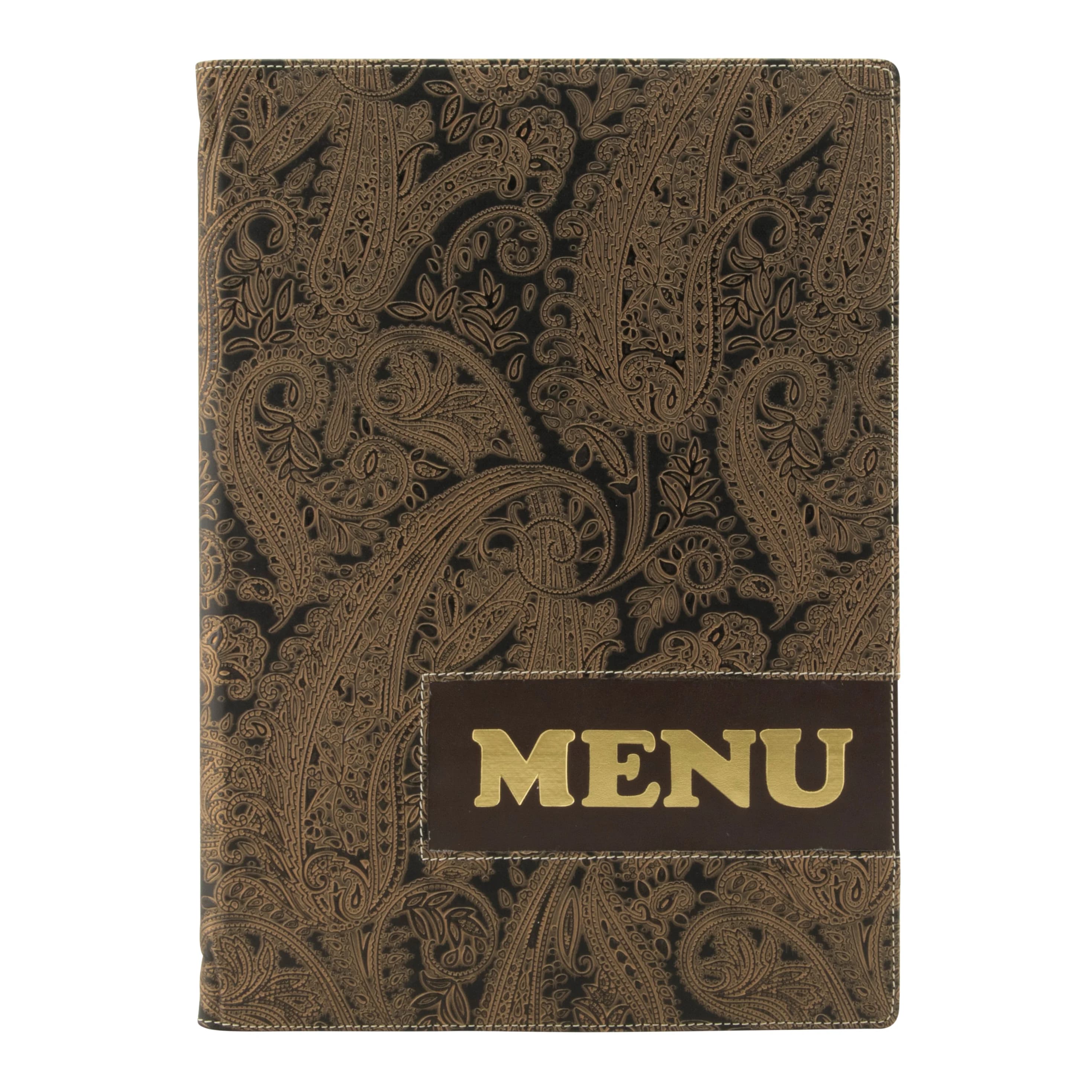 Securit® Protège-menu A4 "Design" - Paisley - 4 vues