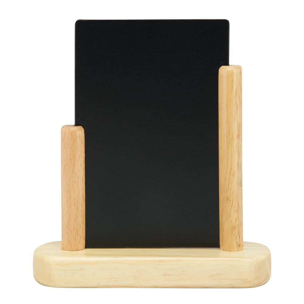 Securit® Ardoise de table "Elegant" A6 - Bois finition hêtre laqué