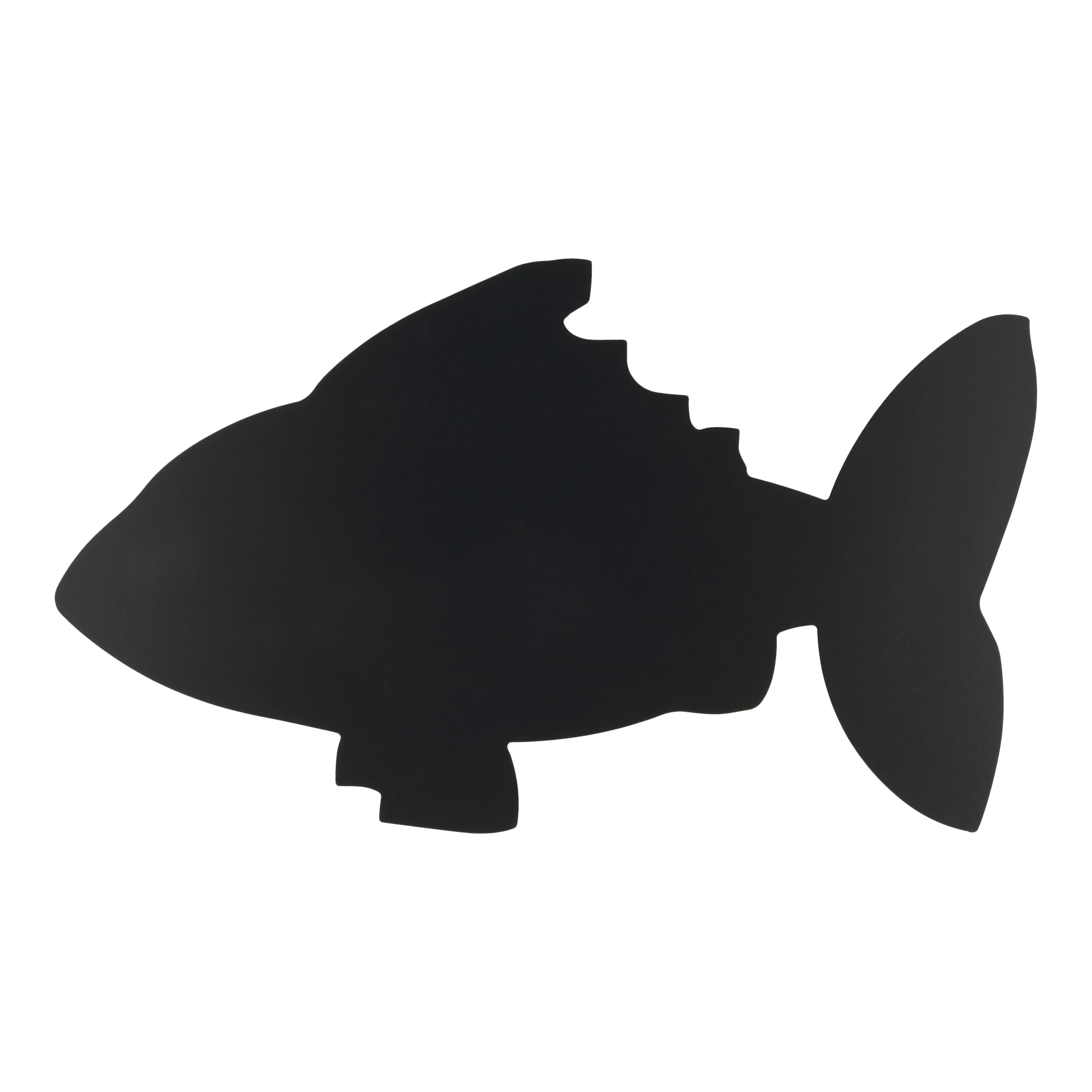 Securit® Ardoise murale - Silhouette Poisson - Feutre-craie et kit velcro pour accrochage mural inclus