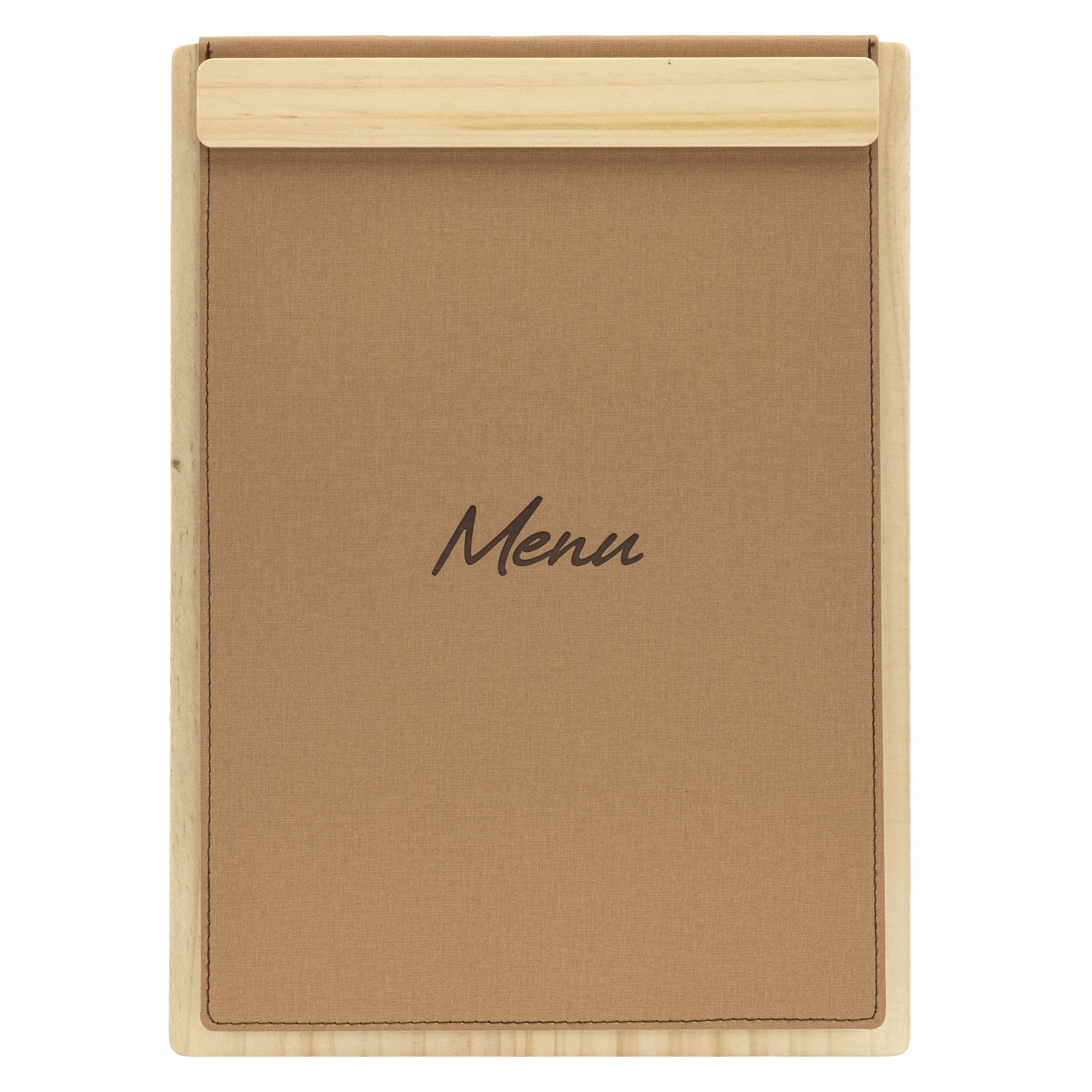 Securit® Protège-menu A4 "Signature" Wood magnétique - Marron clair