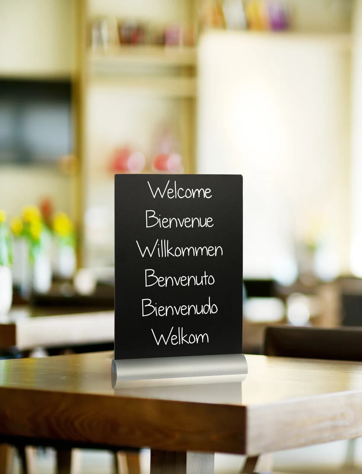 Securit® Silhouette A4 Tafel – Aluminiumbasis – Kreidestift inklusive — In situ