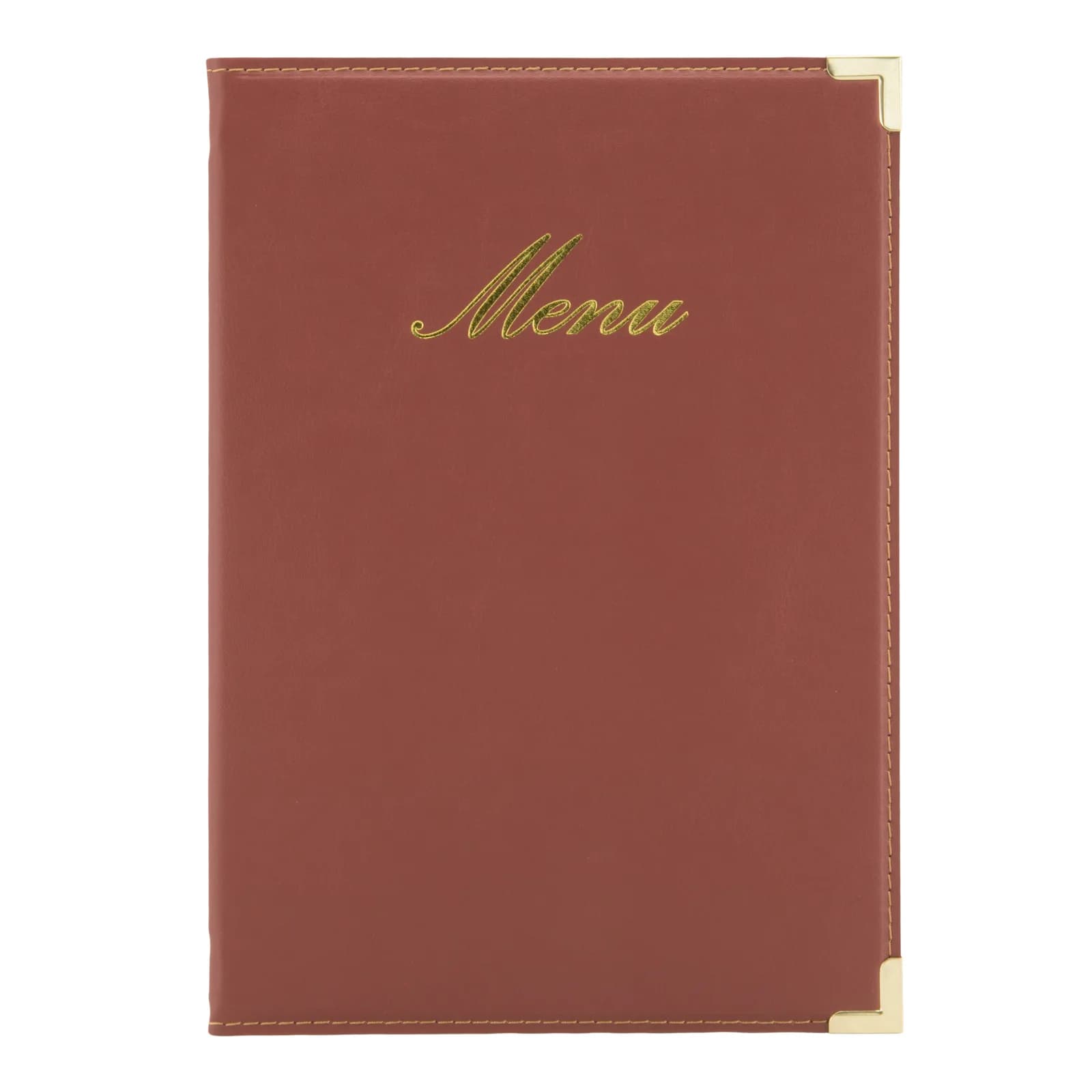 Securit® Protège-menu A5 "Classic" - Bordeaux - Simili-cuir - 4 vues