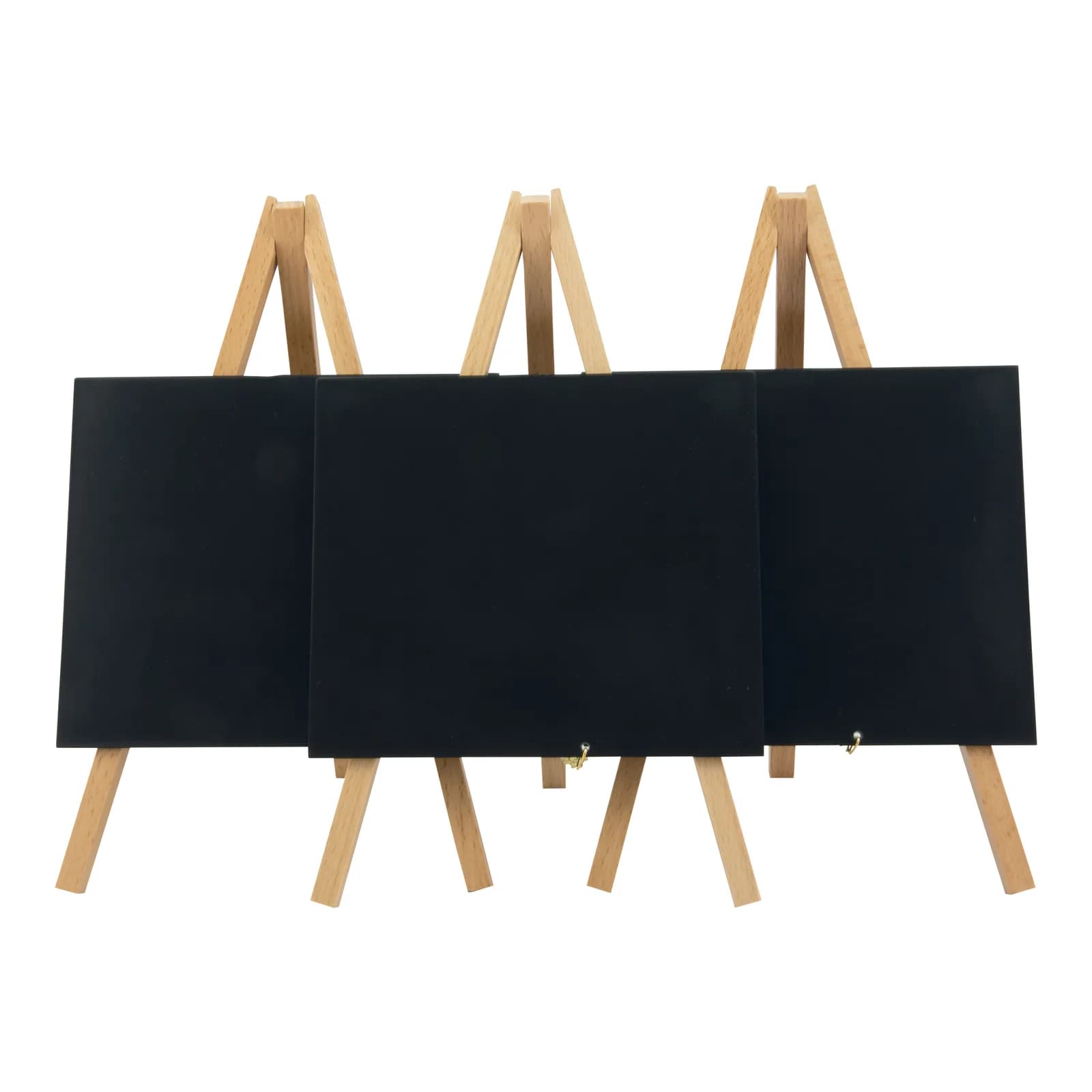 Securit® 3er-Set Mini-Tafeldreibein - Holz Buchenfurnier lackiert, 24x15 cm