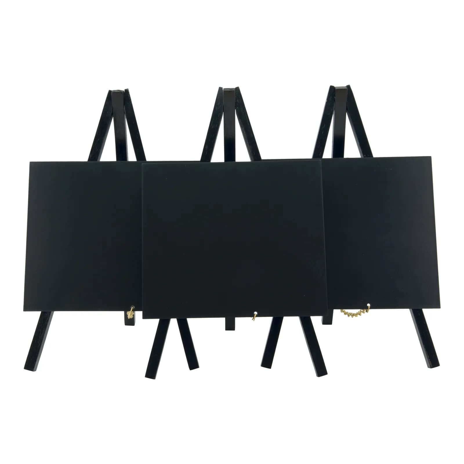 Securit® 3er-Set Mini-Tafeldreibein - Holz Schwarzlackiert, 24x15 cm