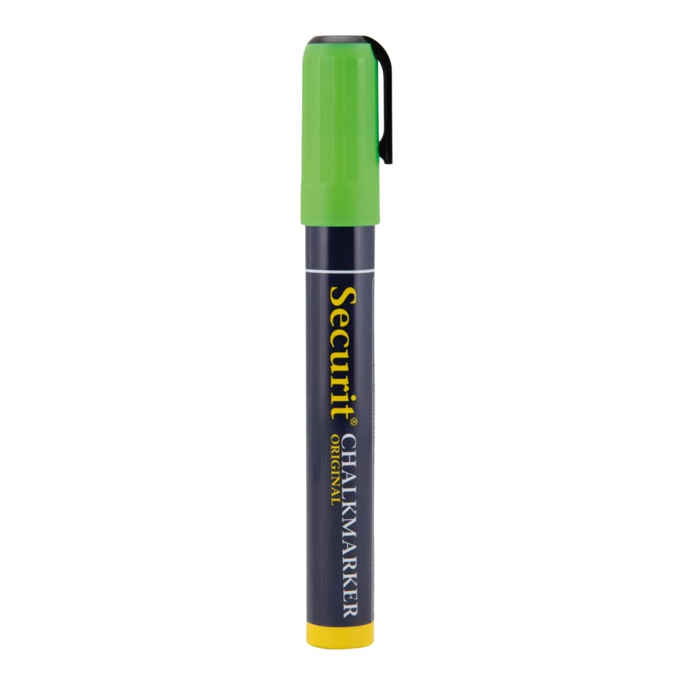 Securit® Feutre-craie à encre liquide - Vert - Taille de mine 2-6mm biseautée