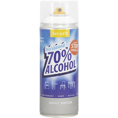 Securit® Liquide antibactérien - Vaporisateur d'alcool à 70 % - Non toxique