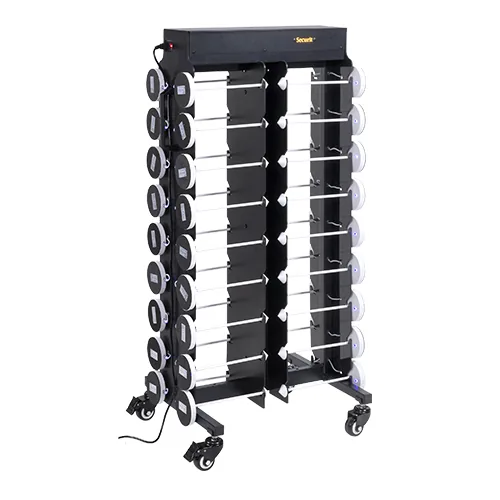 Securit® Chariot de chargement complet avec 36 Lampes de table "Angelina" - Blanc
