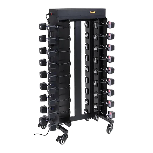 Securit® Chariot de chargement complet avec 36 Lampes de table "Malta" - Noir