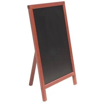Securit® stoepbord A-bord in mahonie — krijtbord 55 × 85 cm voor cafés en restaurants