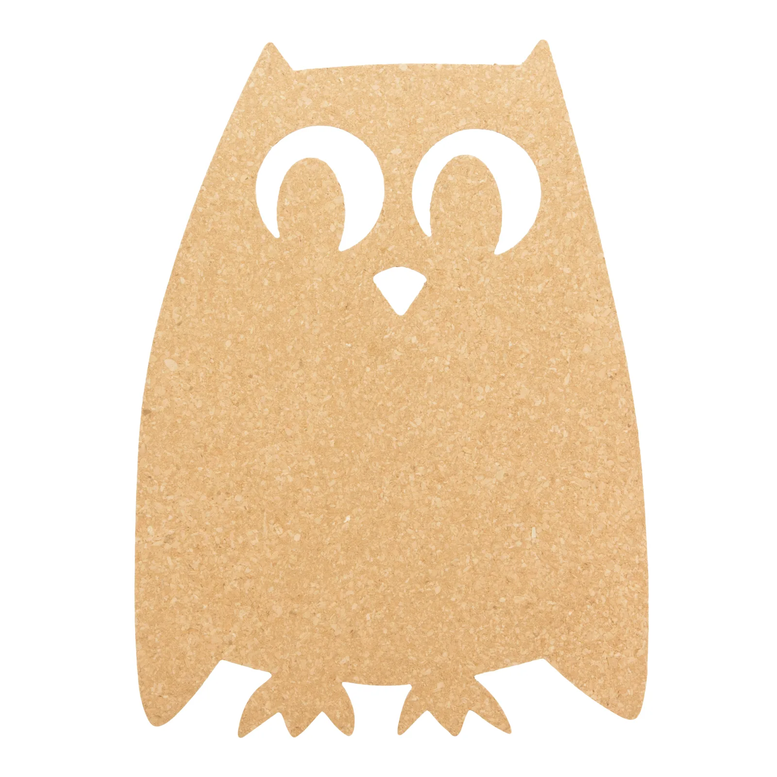 Securit® Tableau mural en liège - Silhouette Hibou - Punaise et ruban adhésif double-face pour la fixation inclus