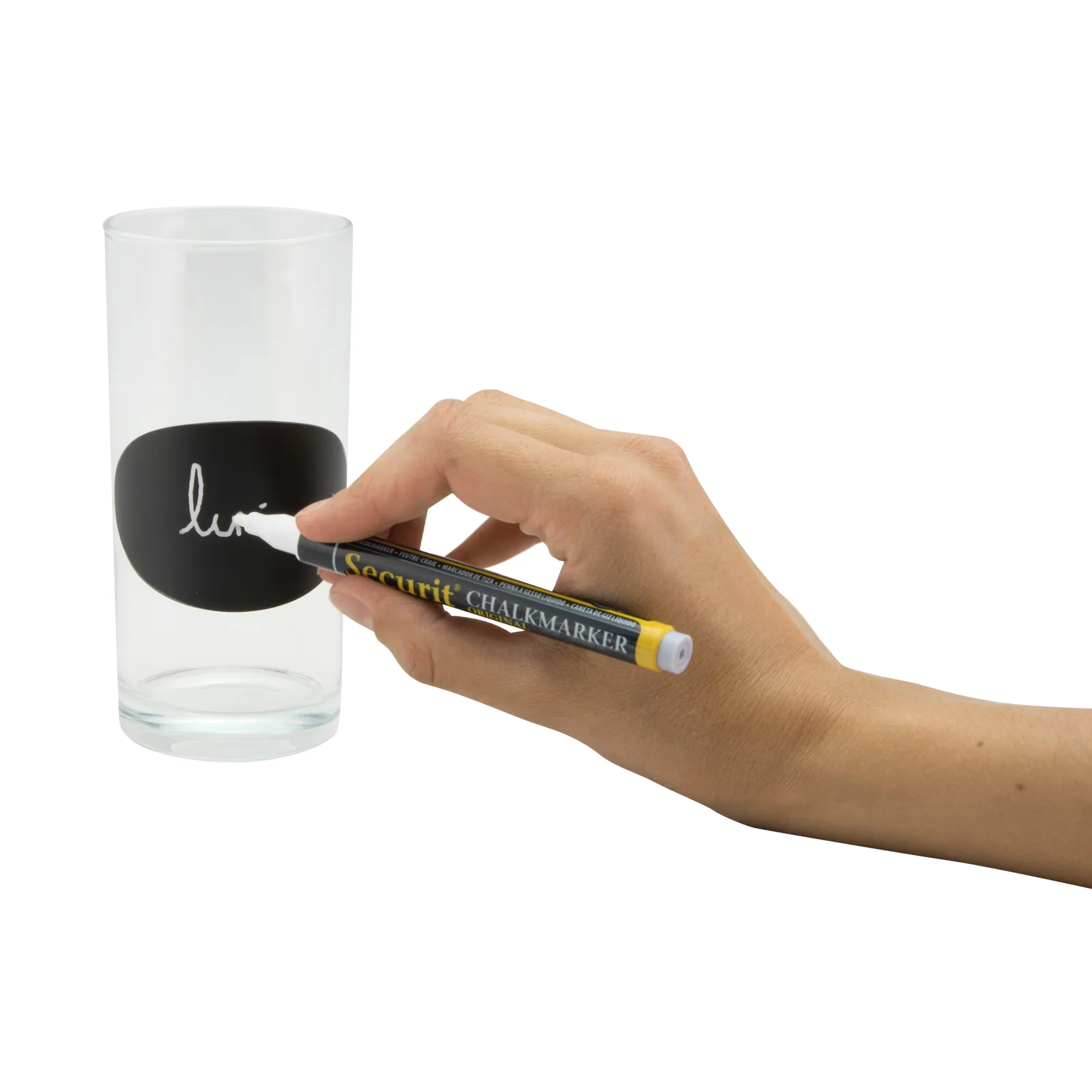Securit® Lot de 8 mini Ardoises auto-adhésives - Forme ovale