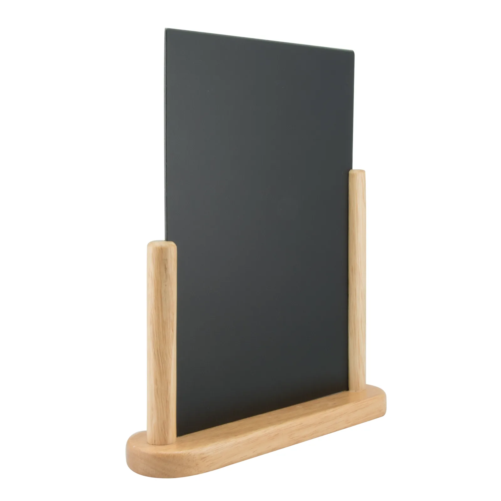 Securit® Ardoise de table "Elegant" A4 - Bois finition hêtre laqué