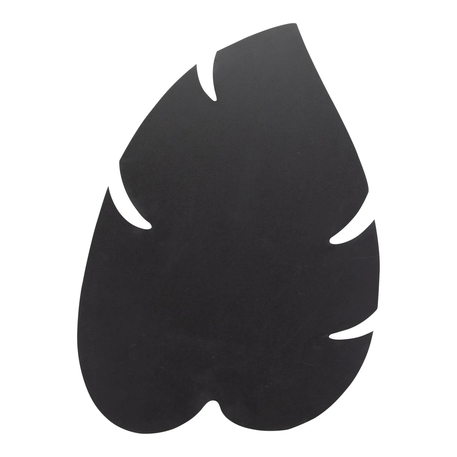 Securit® wandkrijtbord blad-silhouet – krijtstift en klittenband meegeleverd – zwart
