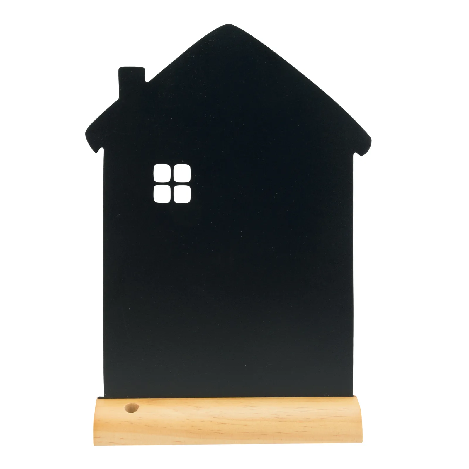 Securit® Silhouette Tafel “Haus” - Holzsockel, mit Kreidestift