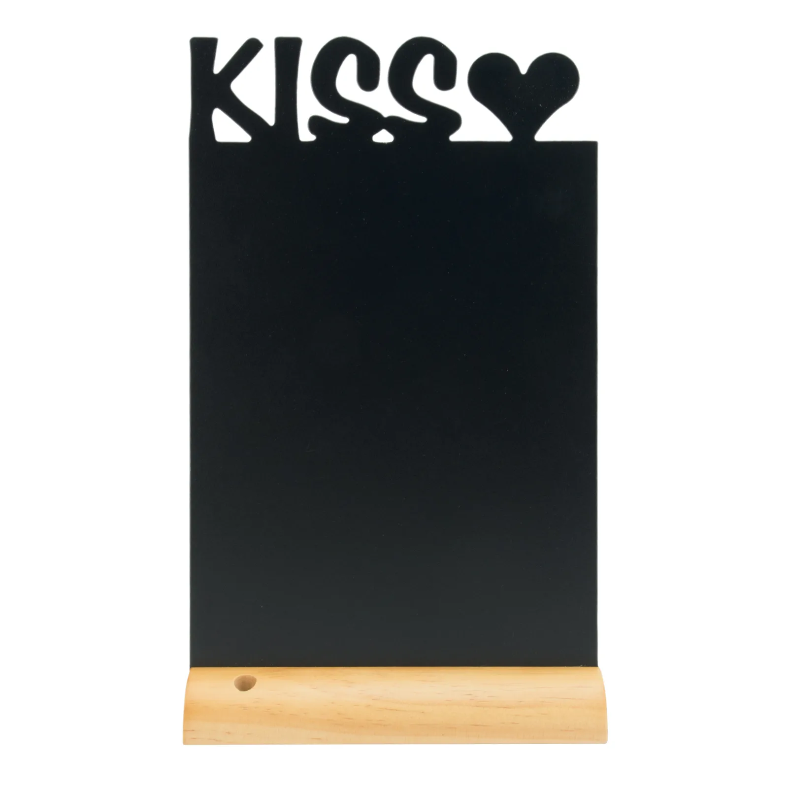 Securit® tafelkrijtbord kiss-silhouet op houten voet - met krijtstift