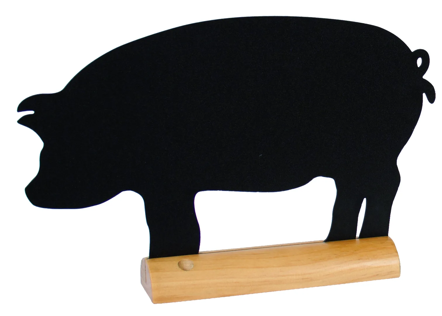 Securit® Ardoise de table - Silhouette "Cochon" - Socle en bois - Fin de série