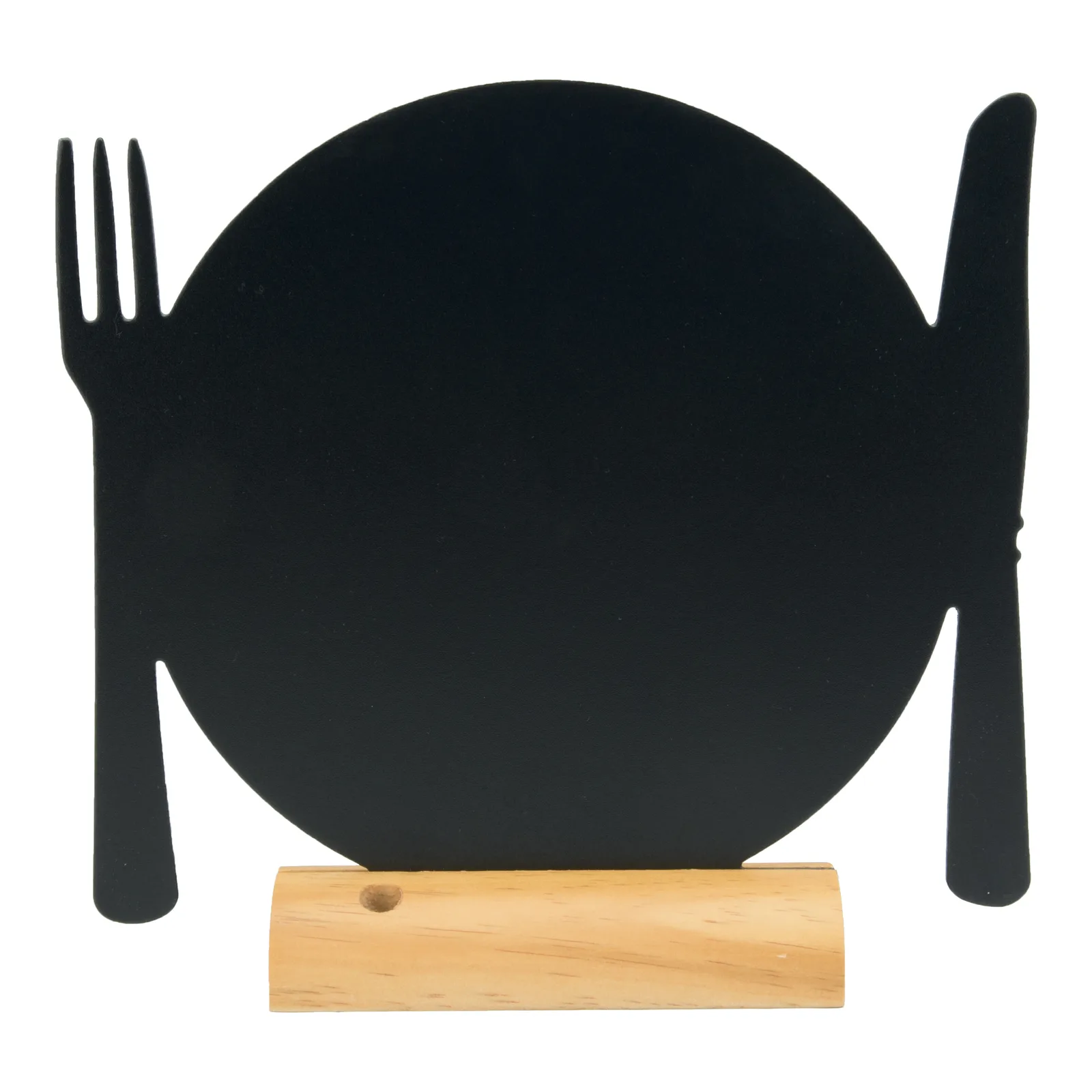 Securit® Silhouette Teller Tafel – Holzsockel – Kreidestift inklusive