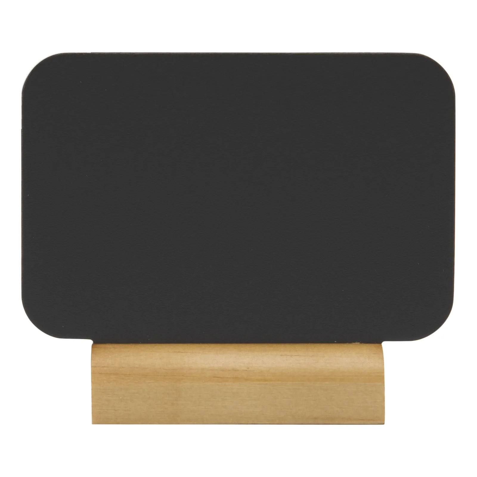 Securit® mini-tafelkrijtborden set van 4 rechthoekig silhouet - houten voet - met krijtstift