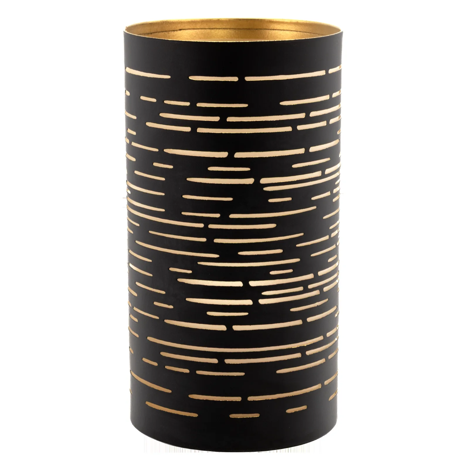 Securit® Corsica waxinelichthouders zwart en goud — set van 4 voor restaurant en hotel