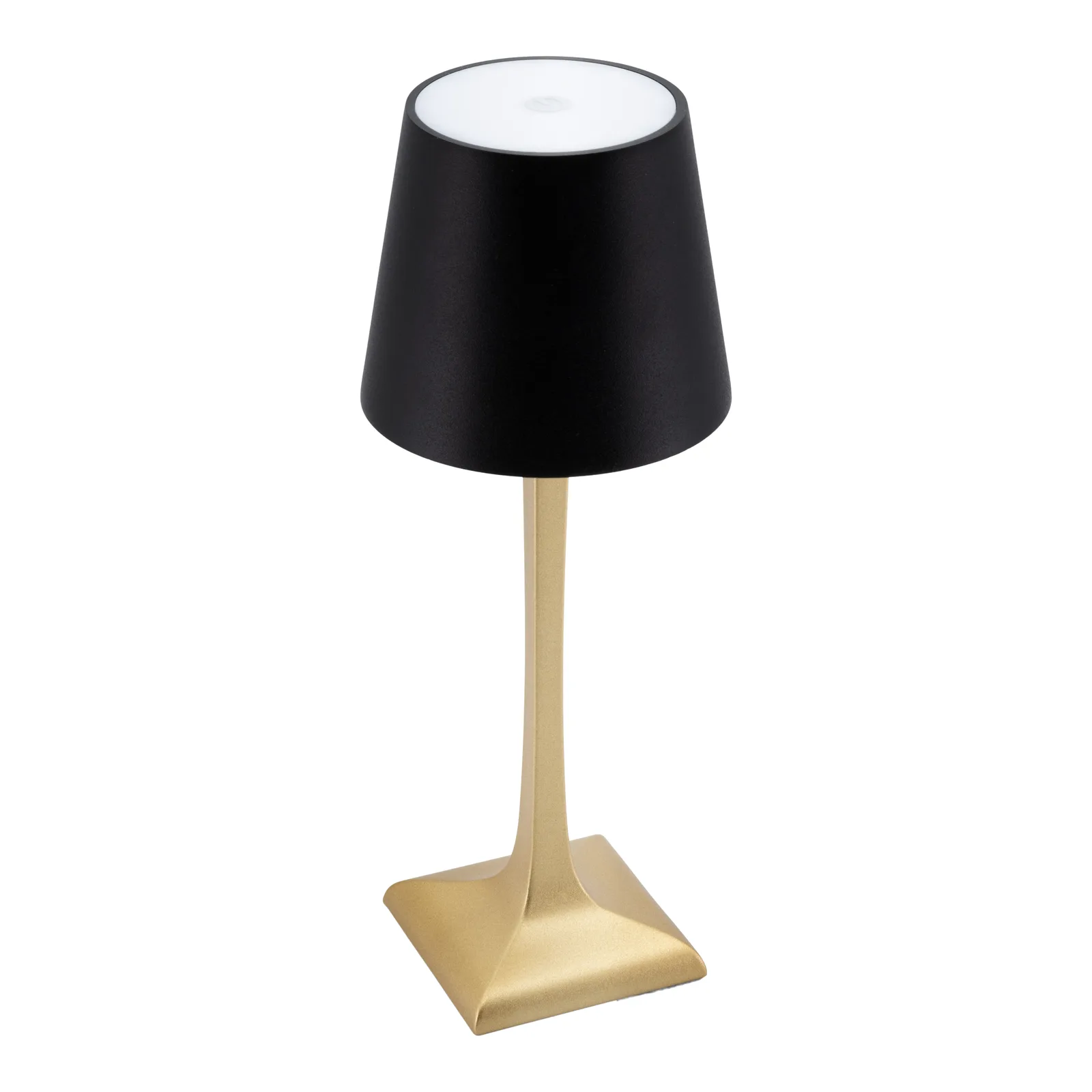 Securit® Tischleuchte ROMA, Schwarz/Gold, LED dimmbar mit Akku und Magnetkabel