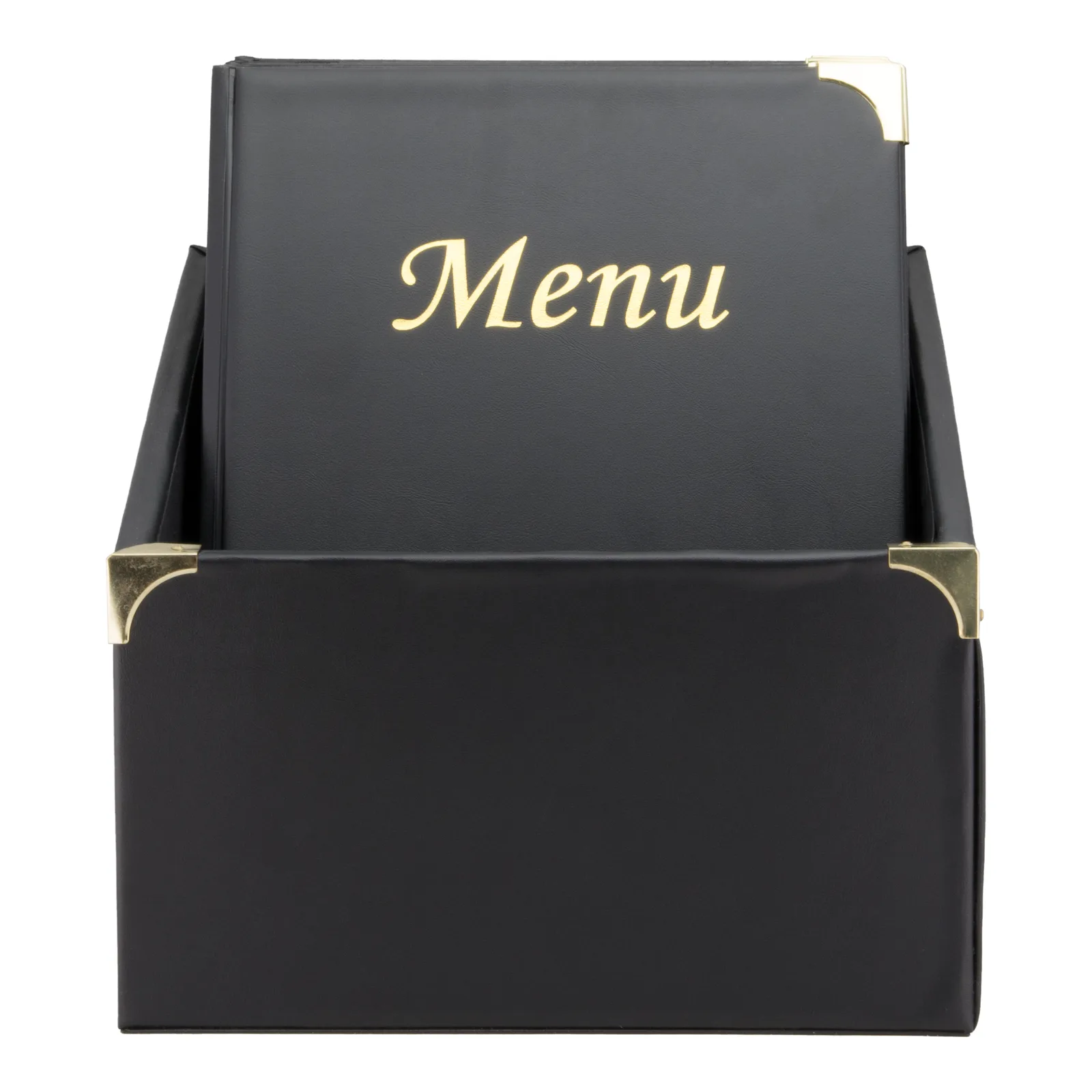 Securit® Boite contenant 10 Protège-menus A4 "Basic" - Noir -  4 vues