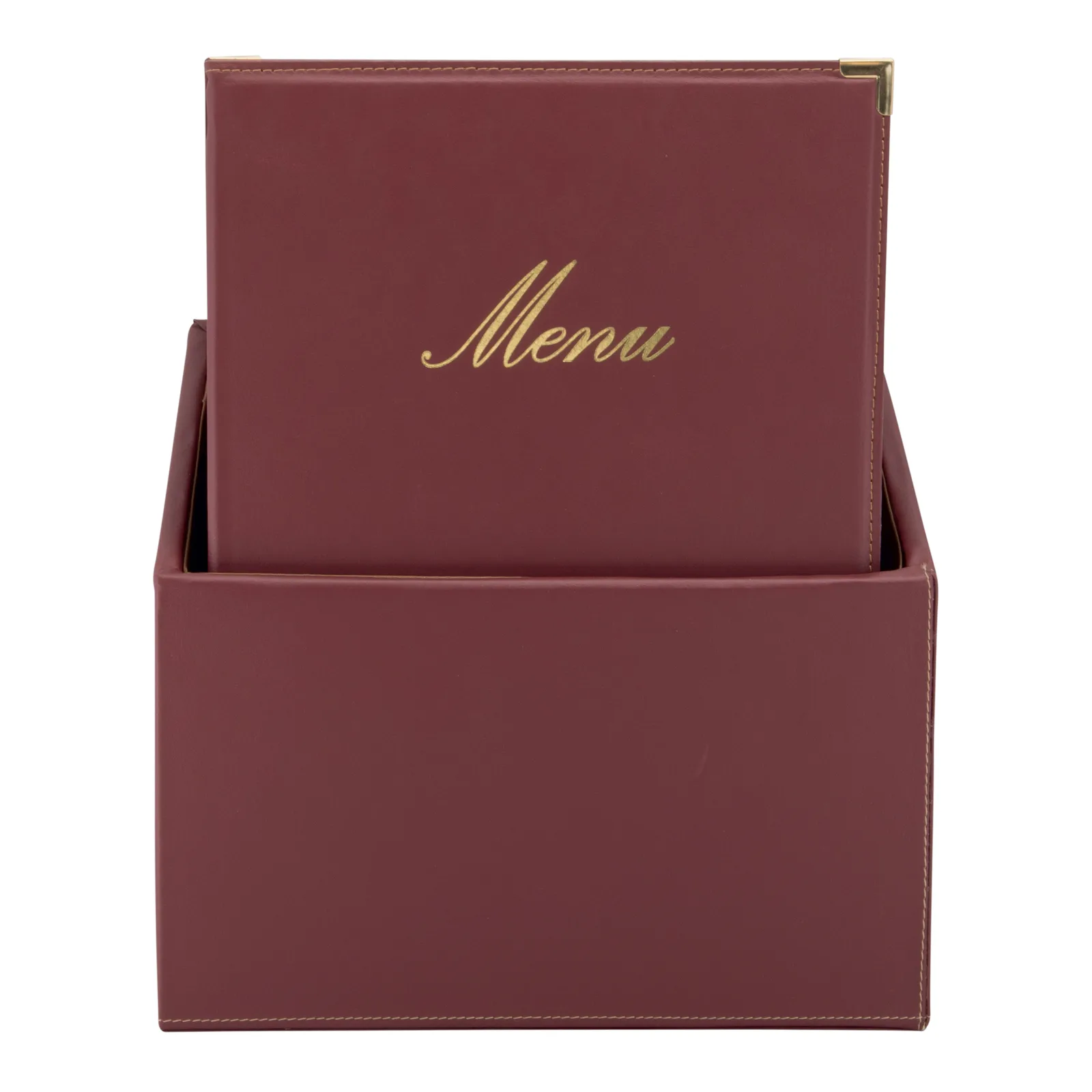 Securit® Menükarten Klassik Kunstleder A4 (20 Stück) mit Box Bordeaux