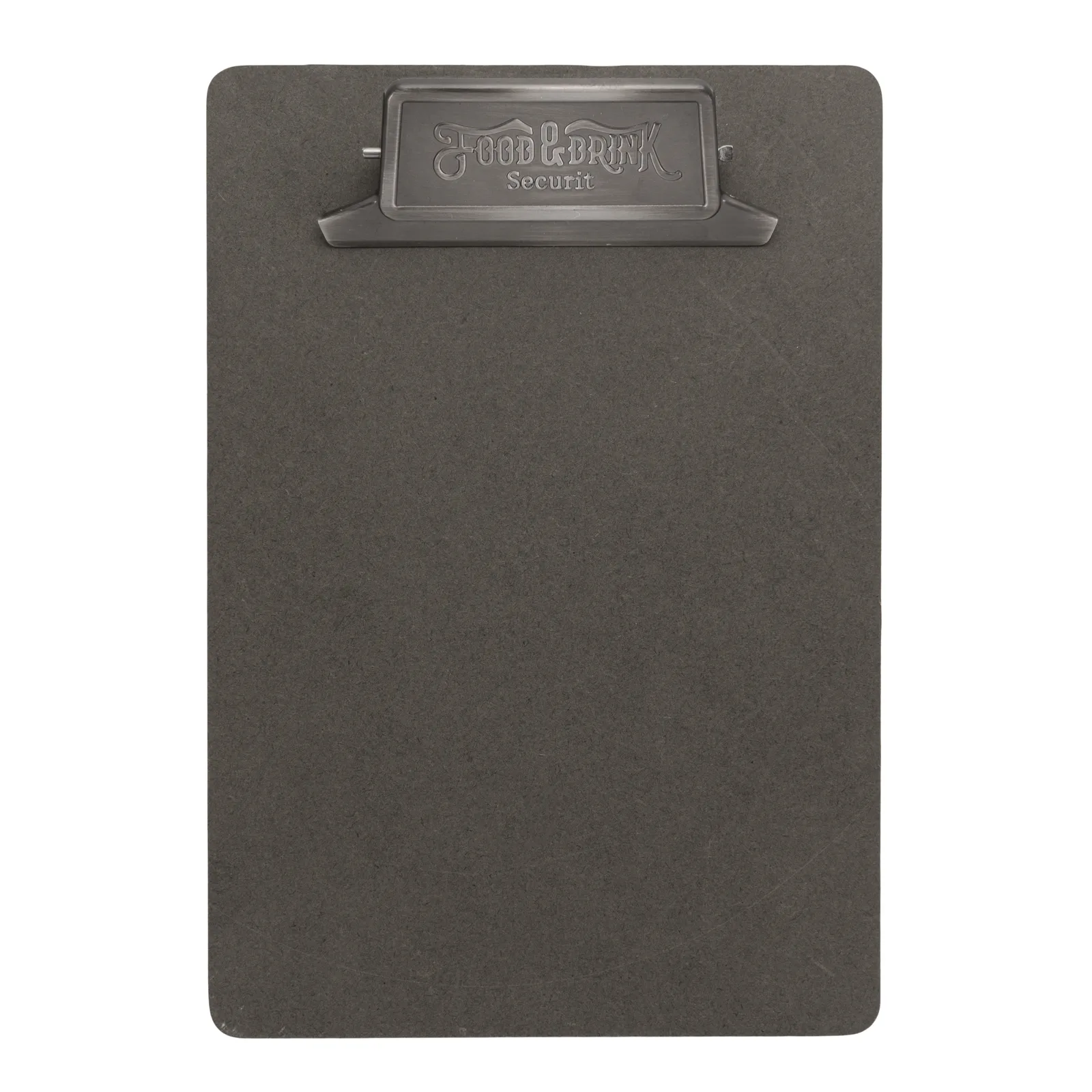 Securit® Vintage A5-menuhouder met roestvrijstalen klem - grijs