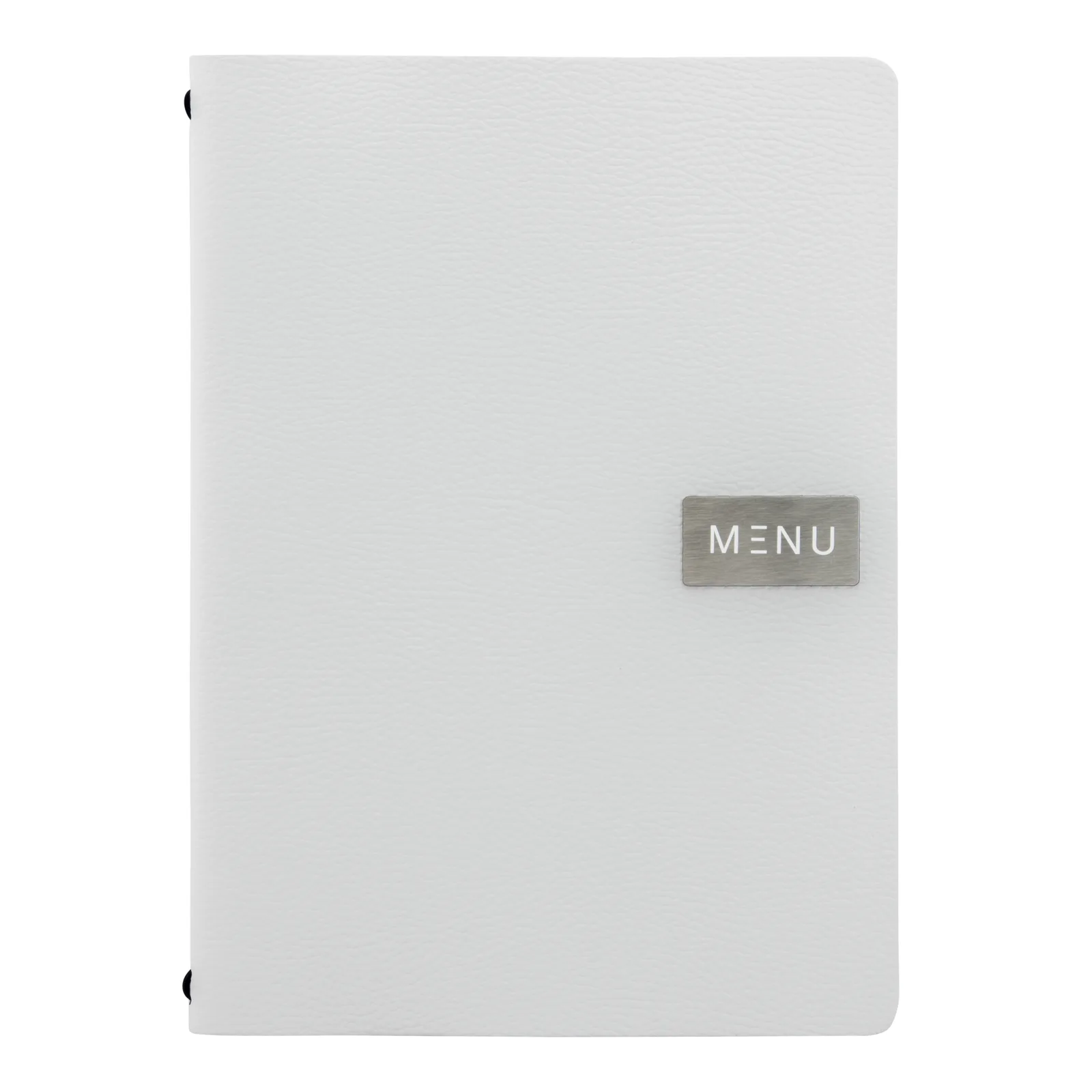 Securit® A4 menumap Raw – wit eco-leder – bonded leather met Menu- en blancoplaatje