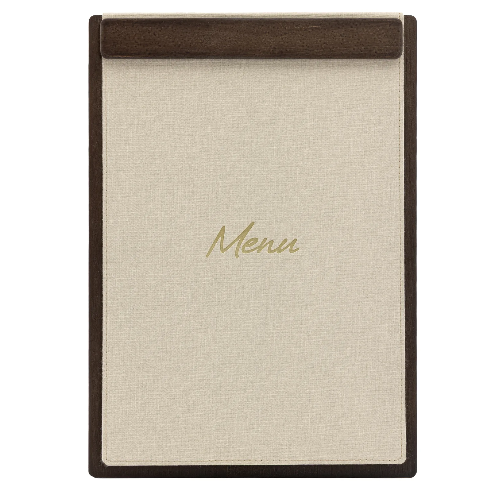 Securit® Menüschutz A4 "Signature" Wood magnetisch – Dunkelbraun