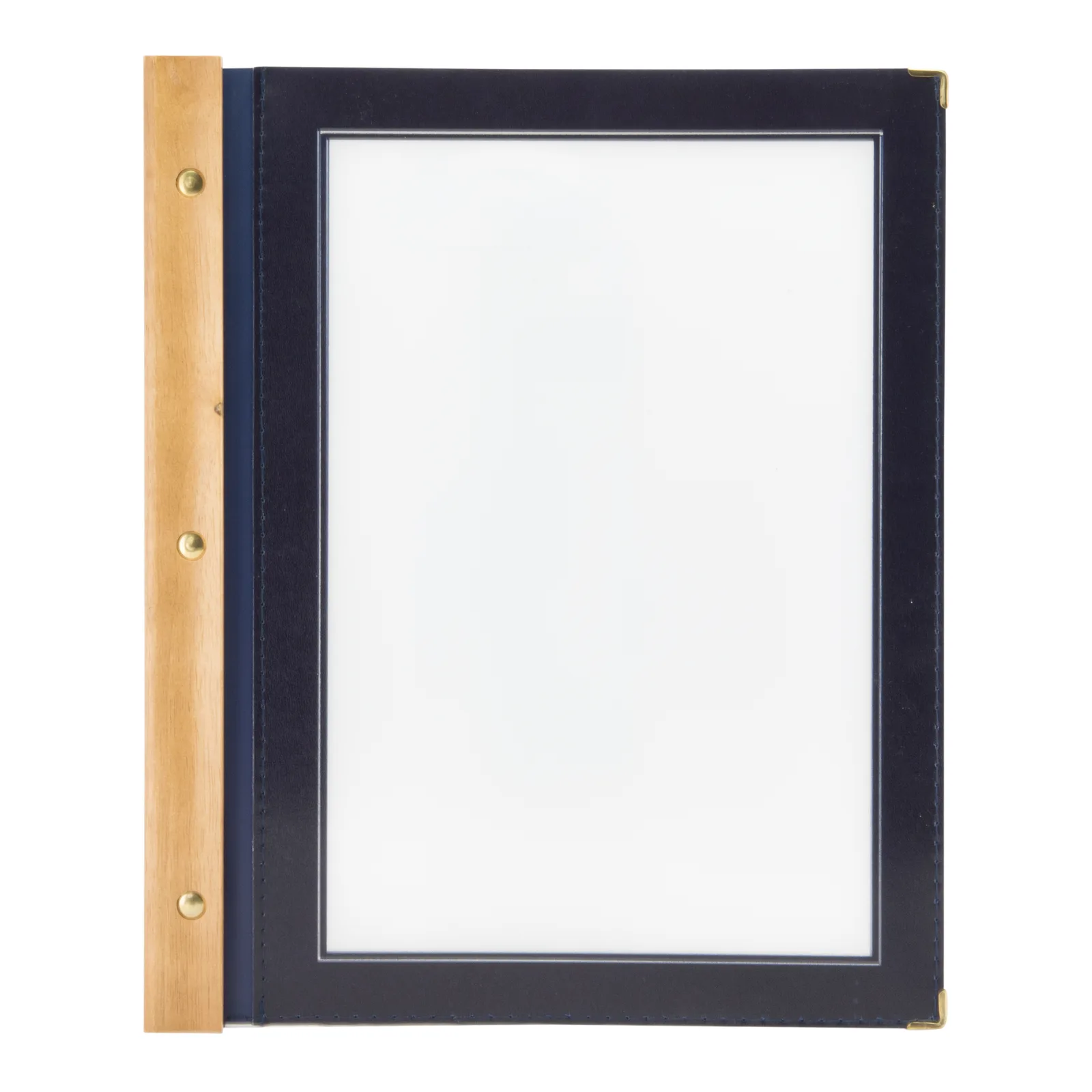 Securit® menukaarthouder A4 Wood blauw – 4 zichten