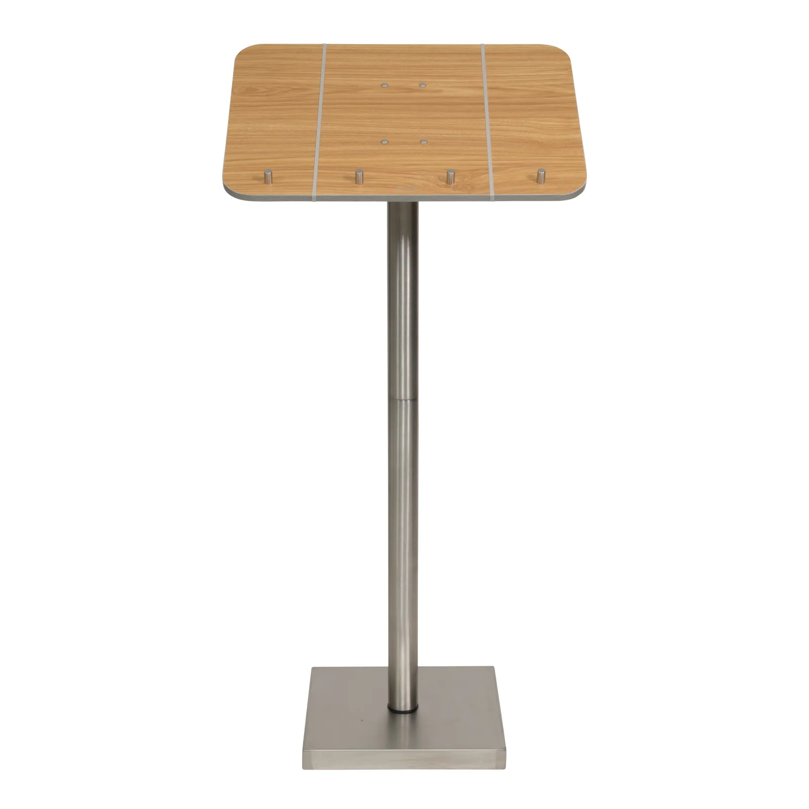 Securit® Présentoir porte-menu & Livre d'or "Menu Stand" - Bois finition teck - Ensemble complet avec pied + socle