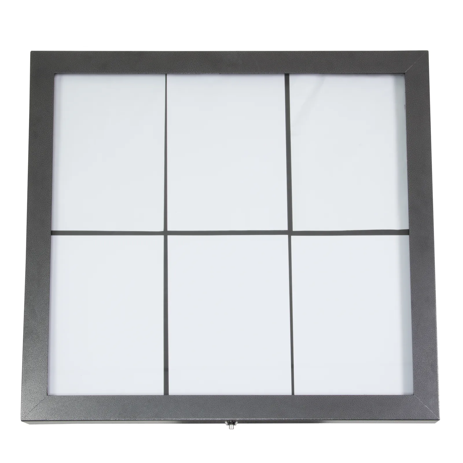 Securit® LED-menudisplaystaander A4 gegalvaniseerd staal grijs 6 panelen | stoepbord voor restaurant en hotel