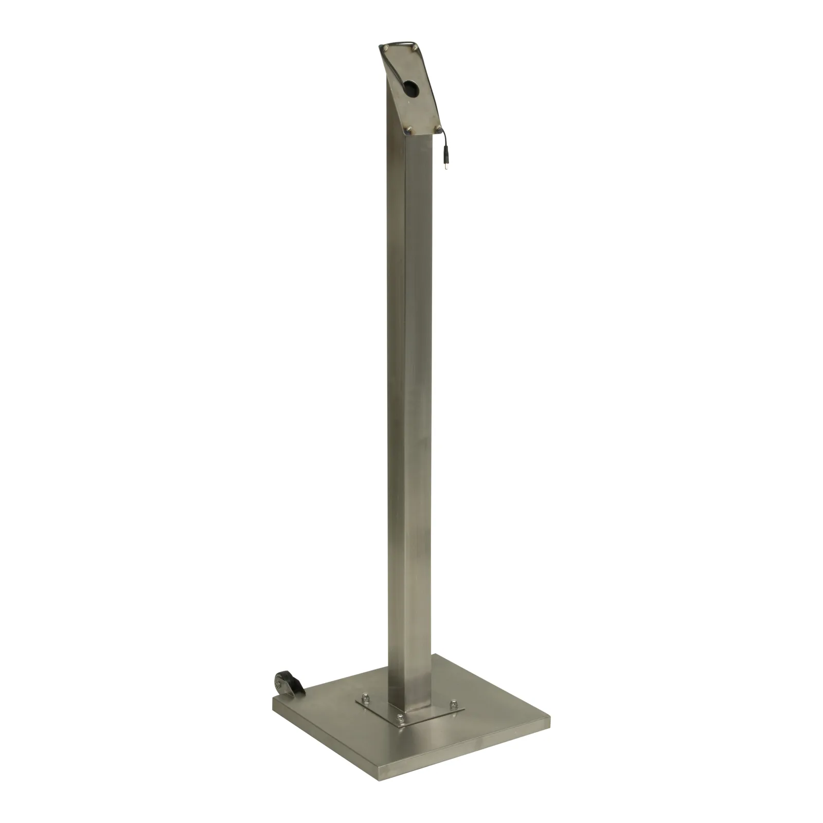 Securit® set staander + voet — roestvrij staal — 120 cm voor LED-menustandaard