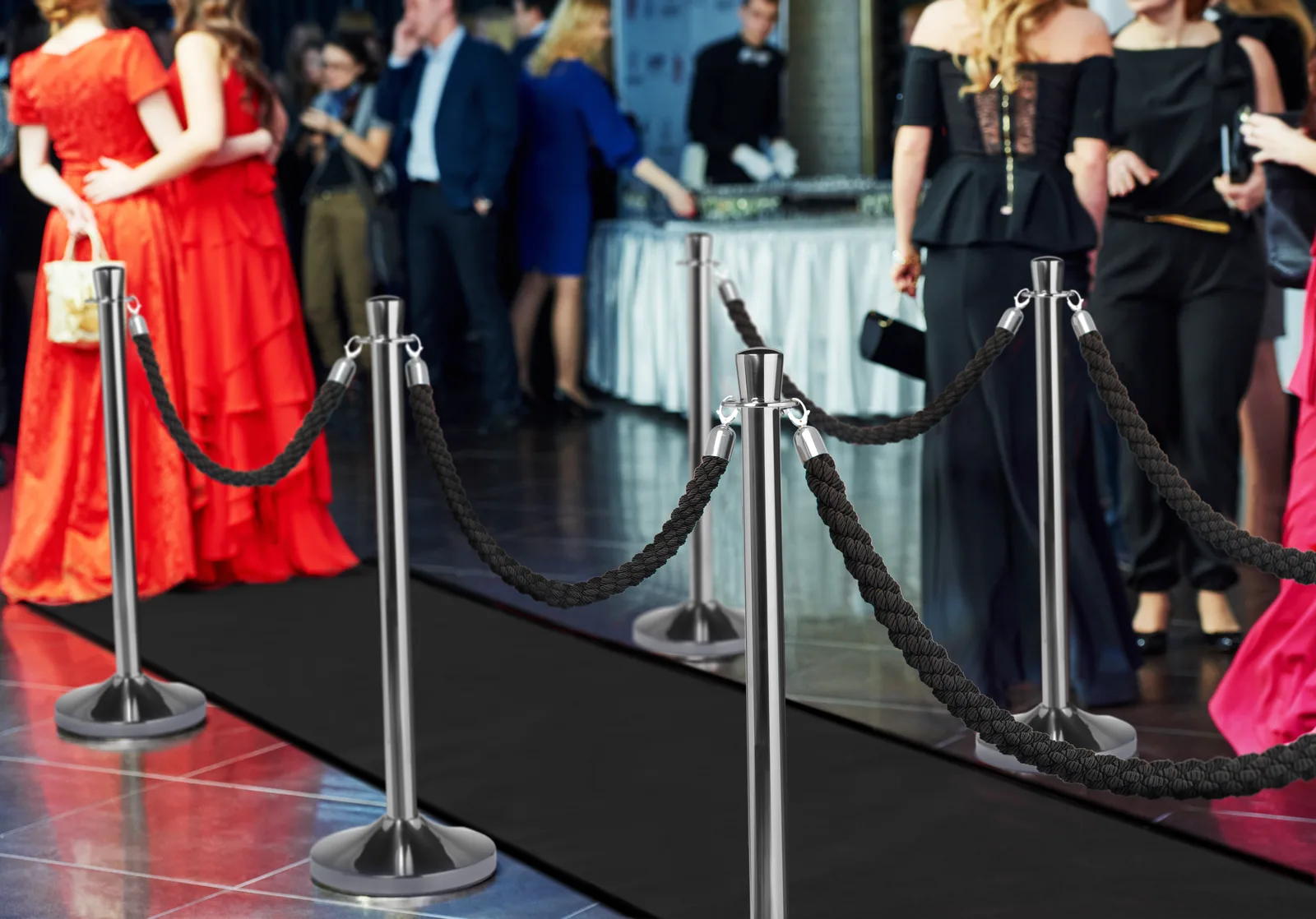 Securit® Tapis antidérapant - Noir - 400x90cm
