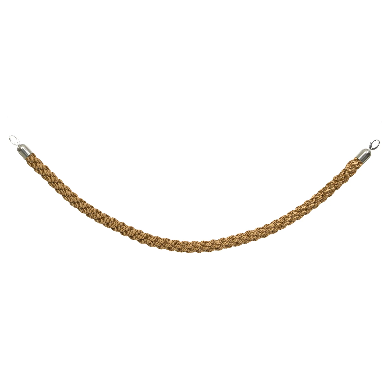 Securit® Classic gevlochten koord voor afzetpaal – Bronskleur met verchroomde uiteinden – 150 cm
