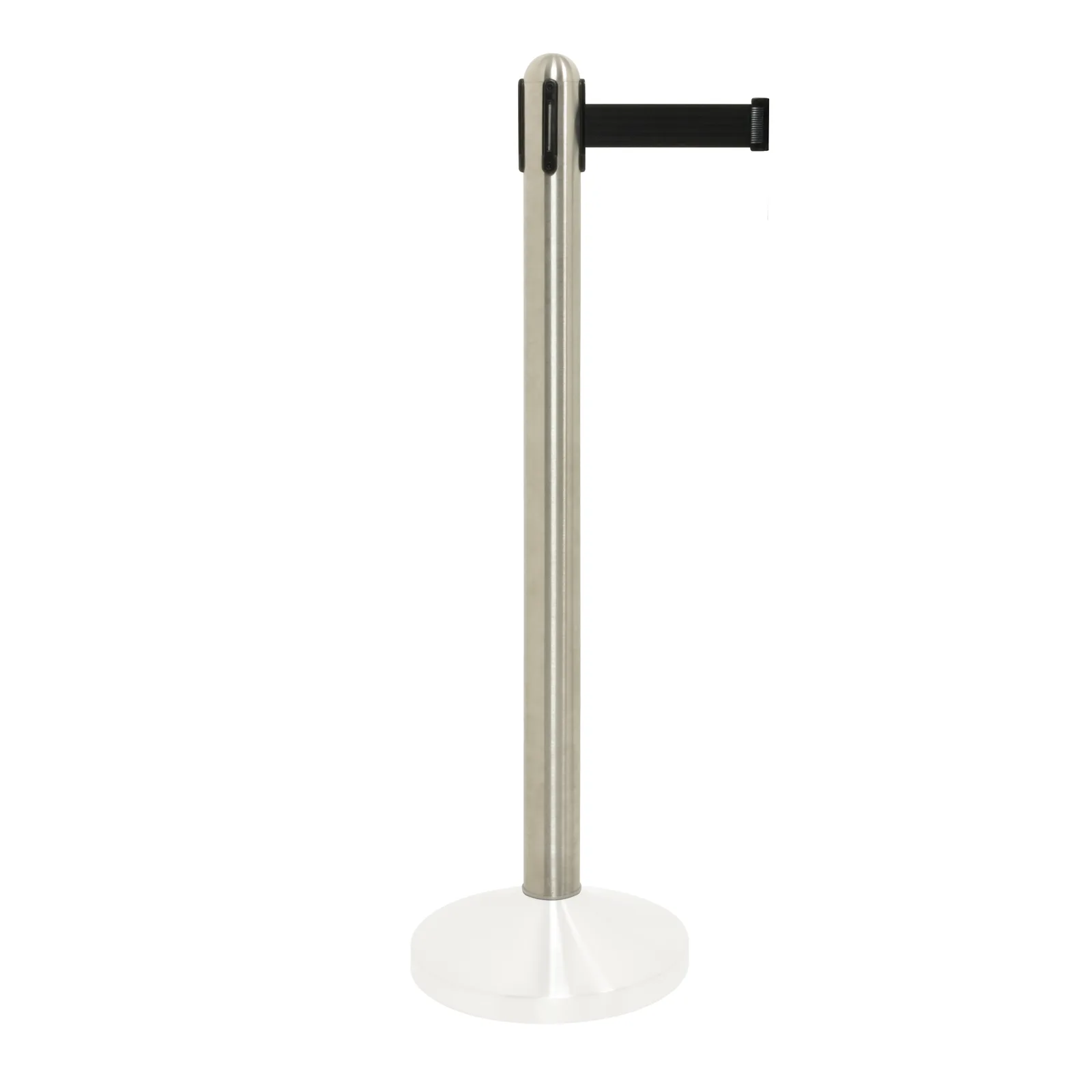 Securit® Ausziehbares Nylon-Absperrseil Schwarz - Edelstahl - 100cm (Seil 210cm) - ohne Sockel