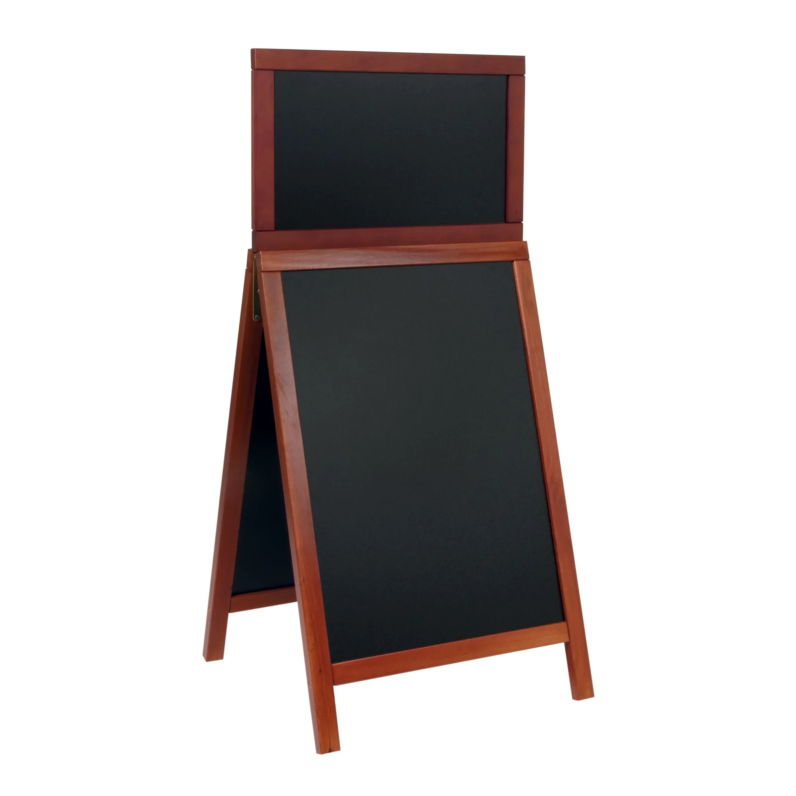 Securit Duplo-Top stoepbord in mahonie - gelakt rubberhout frame - 55 × 120 cm