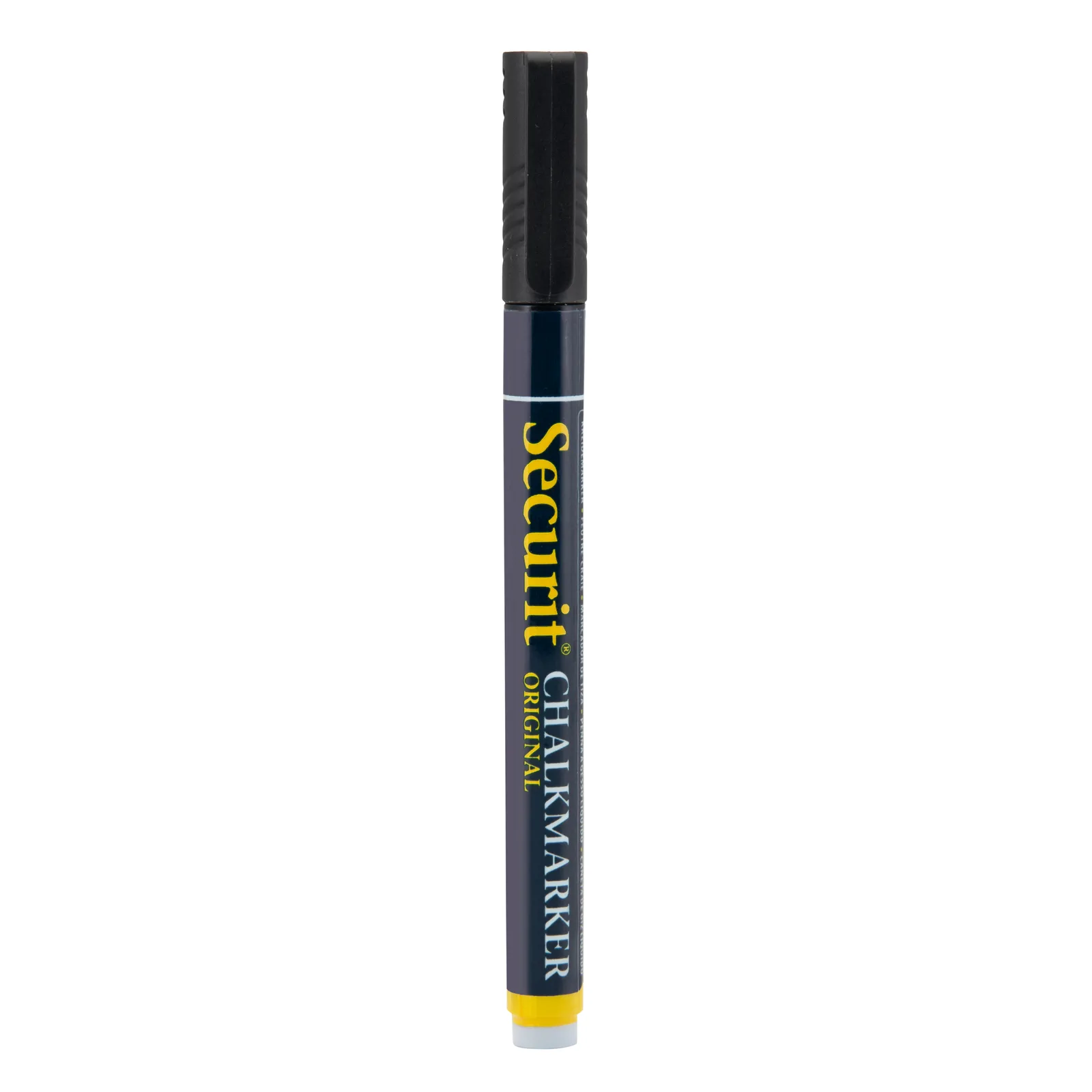 Securit® Feutre-craie à encre liquide - Noir - Taille de mine 1-2mm obus