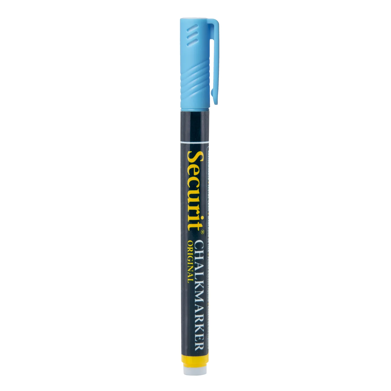 Securit® Feutre-craie à encre liquide - Bleu - Taille de mine 1-2mm obus