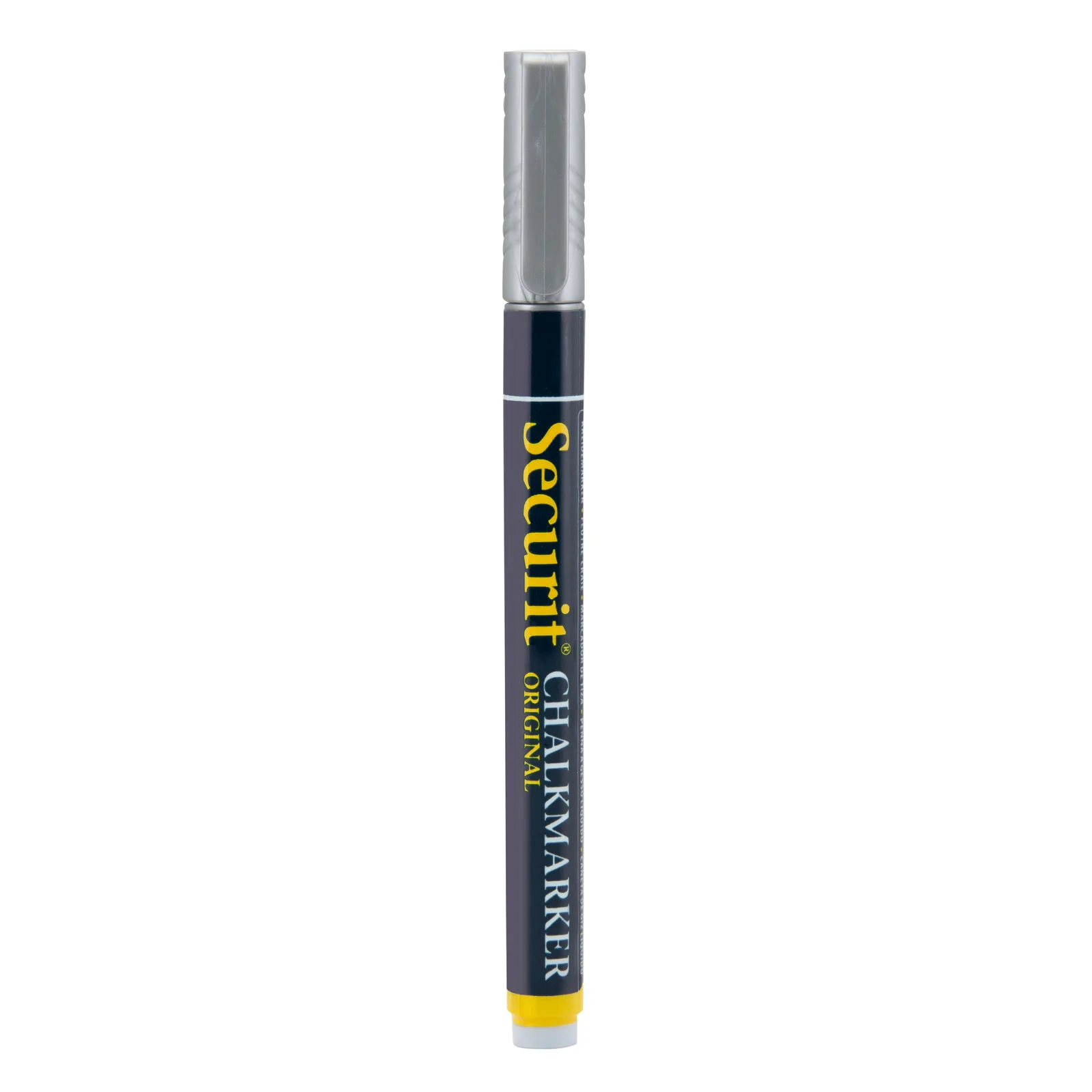 Securit zilveren vloeibare krijtmarker - 1-2 mm kogelpunt - krijtbordpen voor de horeca