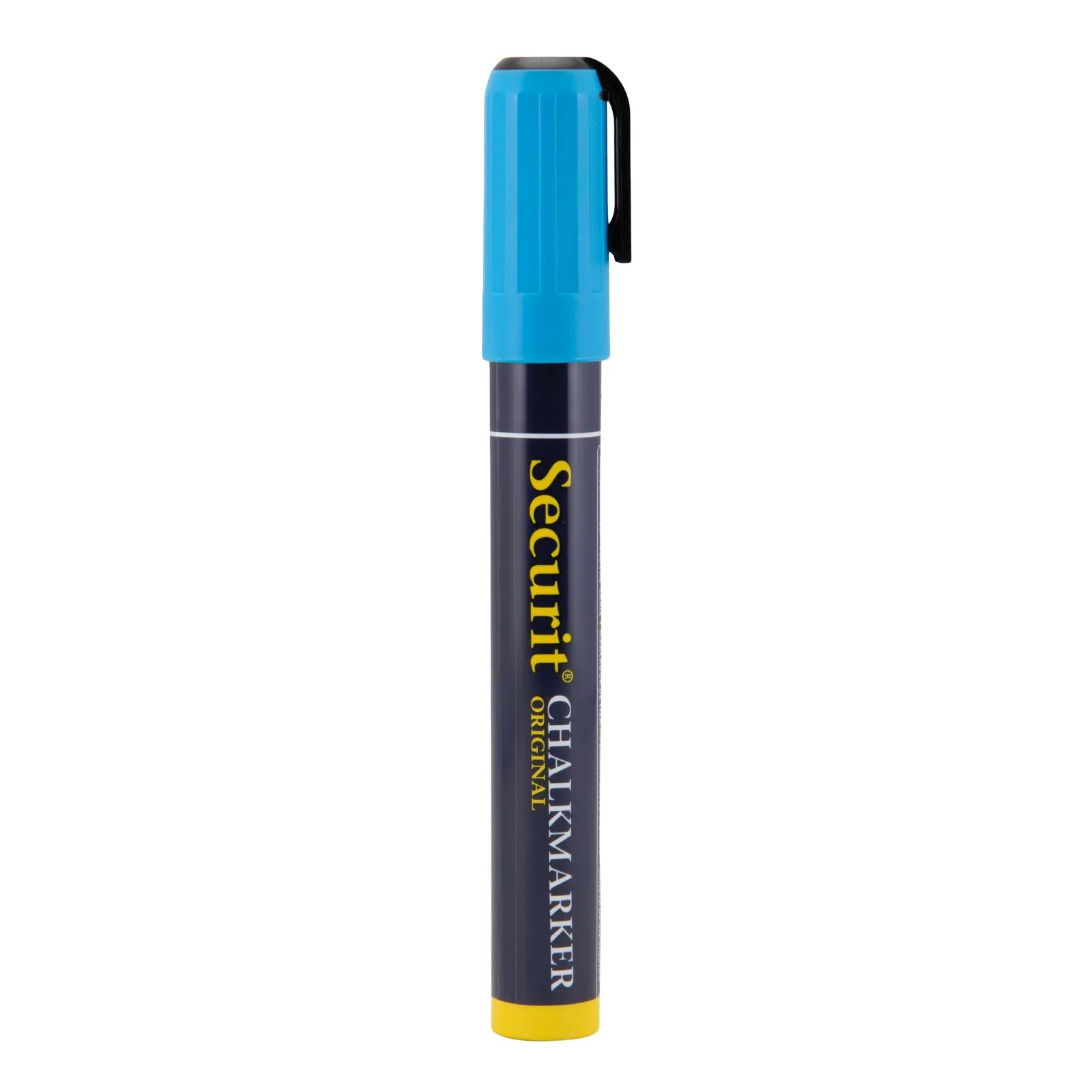 Securit vloeibare krijtmarker - blauw - middel beitelpunt 2-6 mm