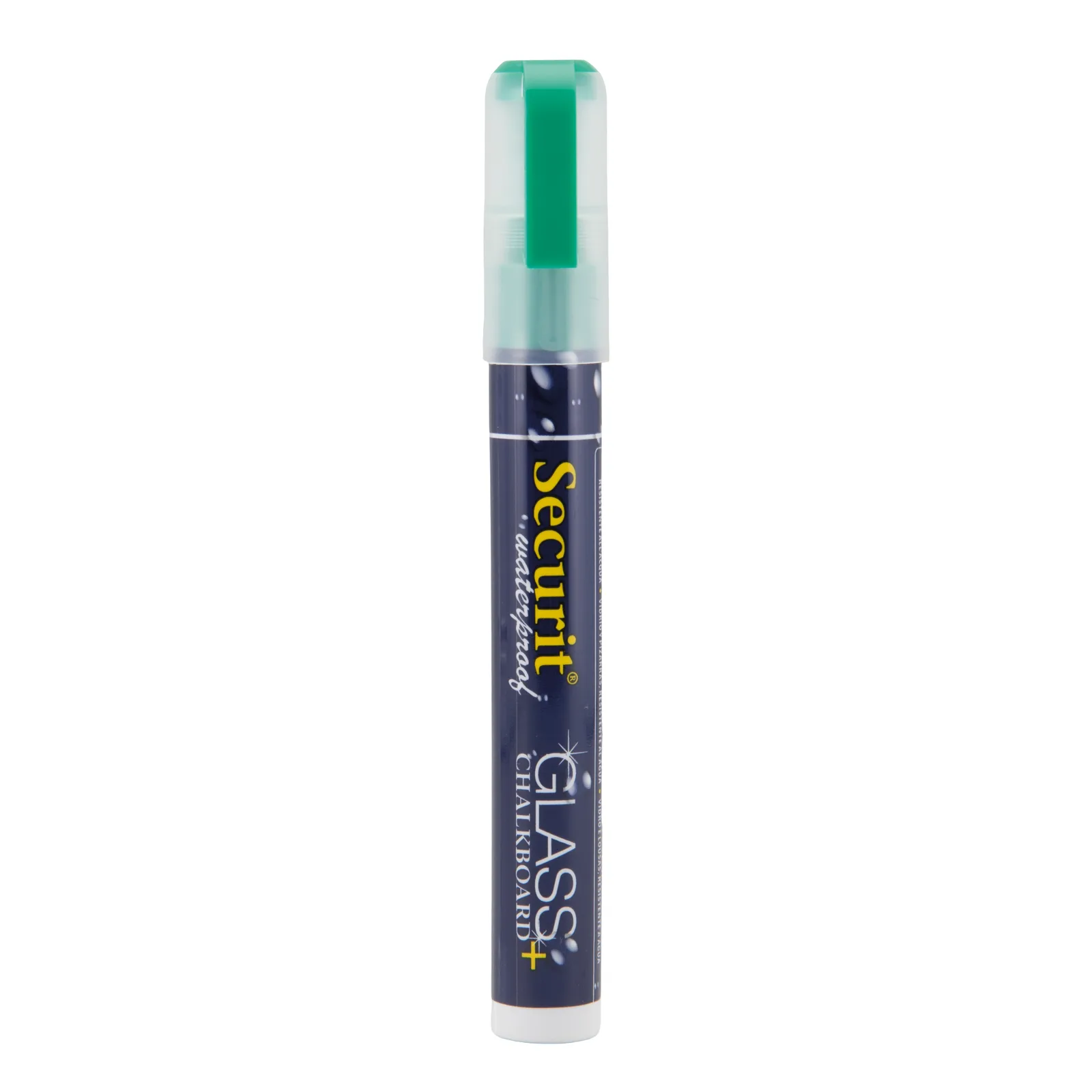 Securit® Feutre-craie à encre liquide Waterproof - Vert - Taille de mine 2-6mm biseautée