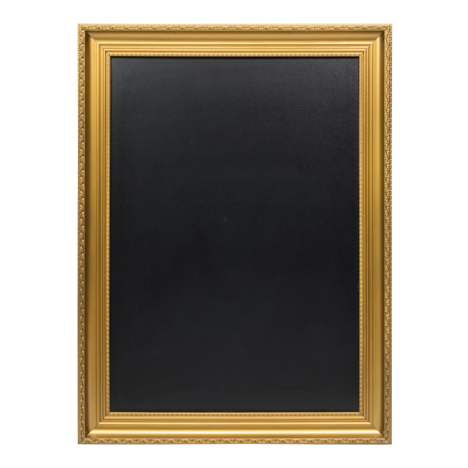 Securit® wand-krijtbord met gouden kader — 75 × 100 cm