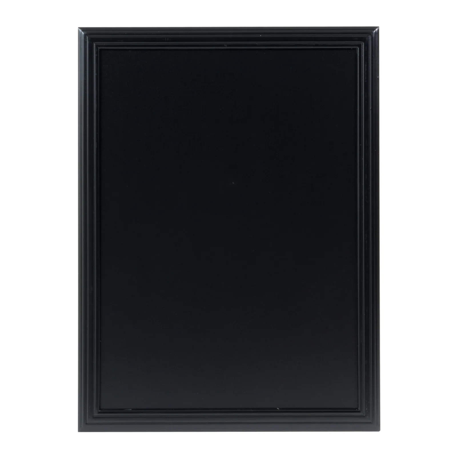 Securit® Universal wand-krijtbord — zwart gelakt houten kader — 60 × 80 cm met bevestigingsset